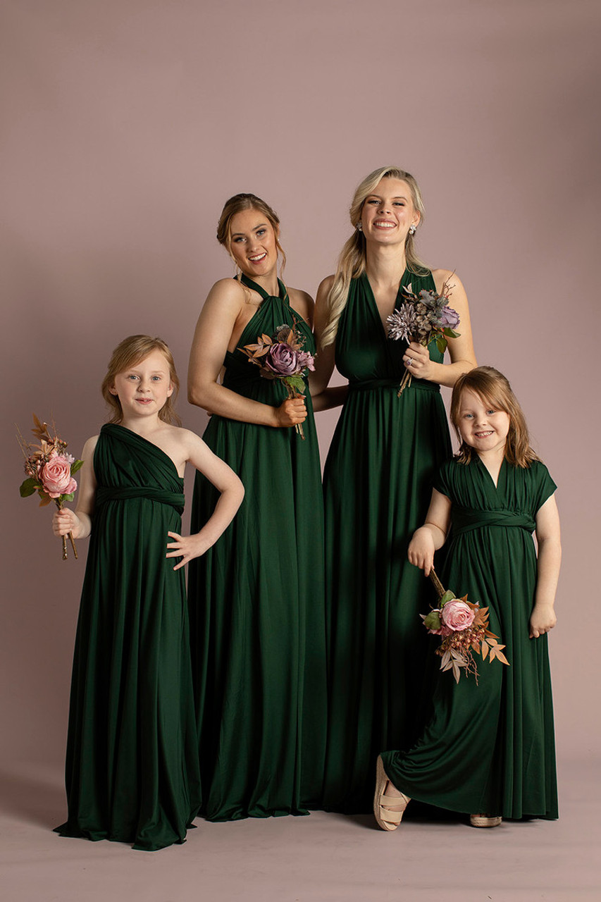 Classic Multiway Infinity Dress in Hunter Green - Evening Dresses