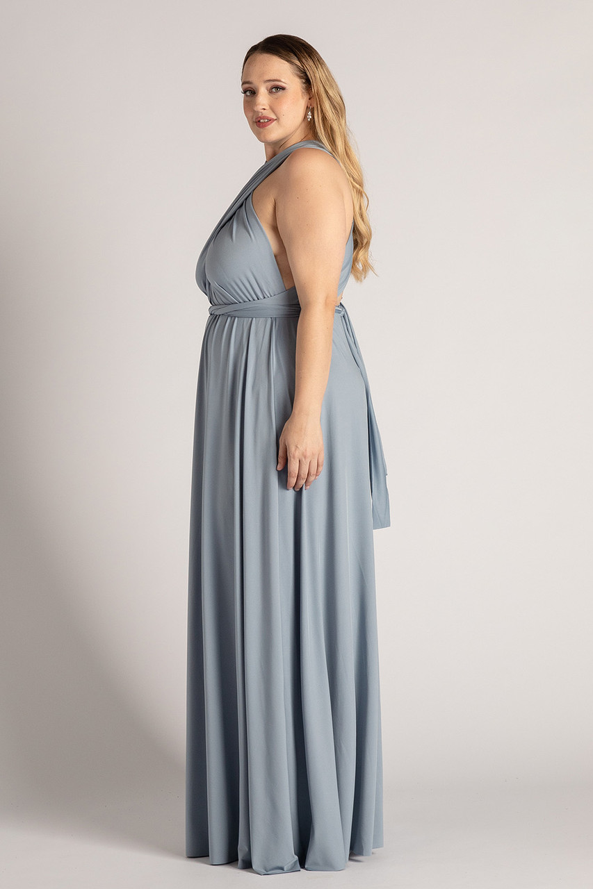 dusty blue infinity dress