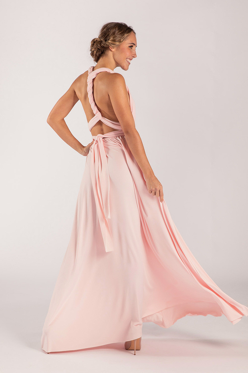 pale pink multiway bridesmaid dress