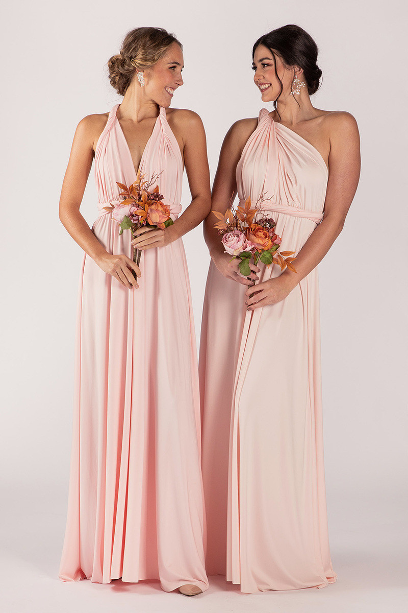 multiway bridesmaid dresses dusty pink