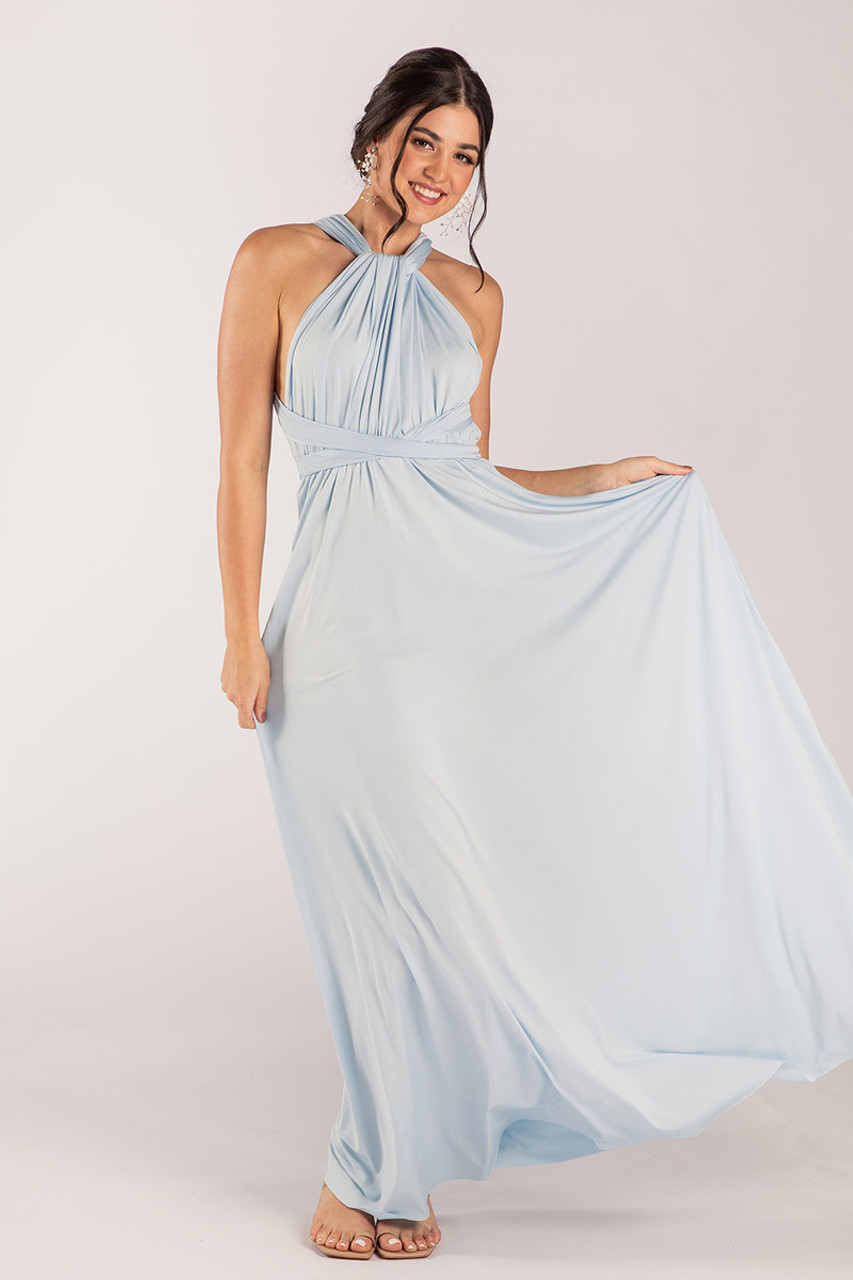 Classic Multiway Infinity Bridesmaid Dress In Powder Blue - Formal Dresses  For Sale | ModelChic