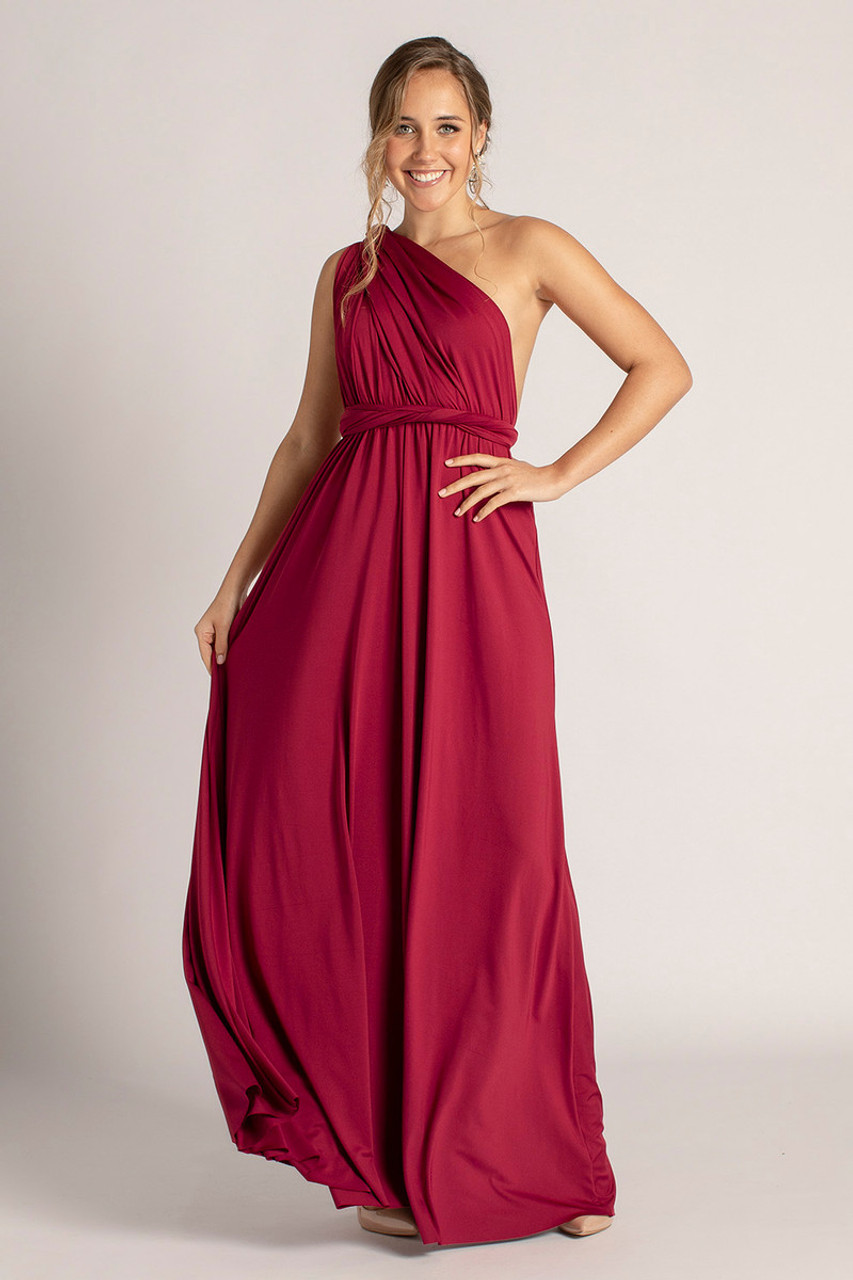 Classic Multiway Infinity Bridesmaid Dress in Burgundy For Sale Online