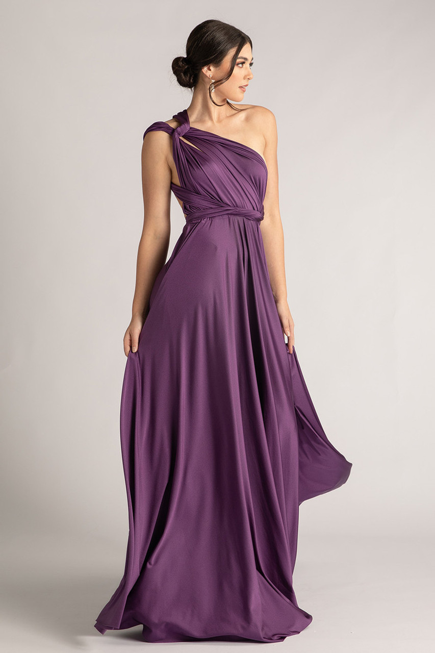 Luxe Ballgown Multiway Infinity Dress in Dark Purple