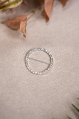 Therese Silver Rhinestone Buckle - Small