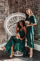 Madison Sleeved Cocktail Dress in Emerald Green