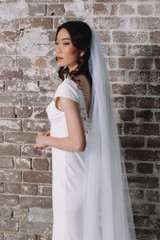 Audrey Double Layer Tulle Wedding Veil - whiite