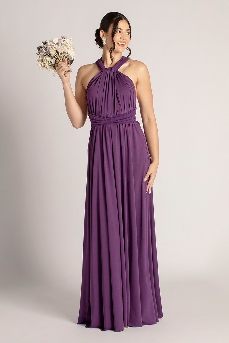 Classic Multiway Infinity Bridesmaid Dress In Dark Purple Formal Dresses For Sale ModelChic