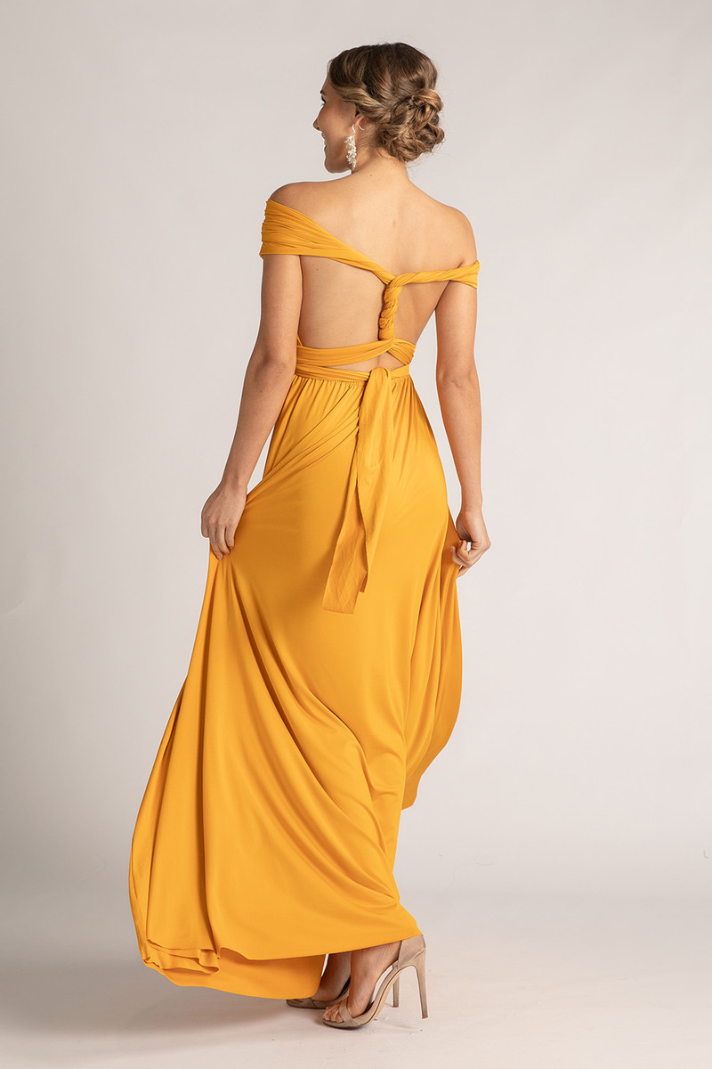 mustard yellow infinity dress One Size (S to XL)