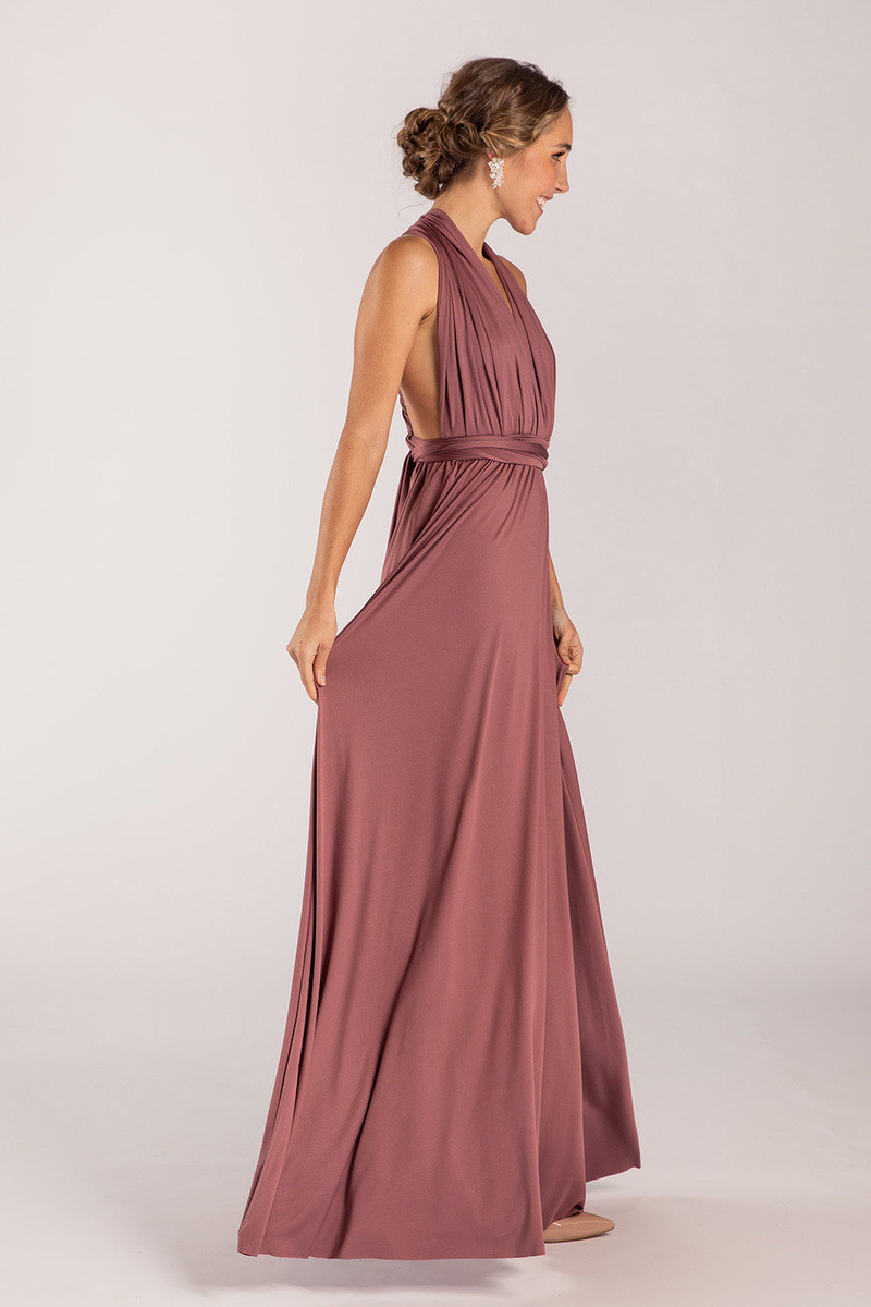 Classic Multiway Infinity Dress in Dusty Mauve For Sale Bridesmaids