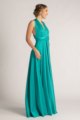 Luxe Ballgown Multiway Infinity Dress in Teal | Model Chic