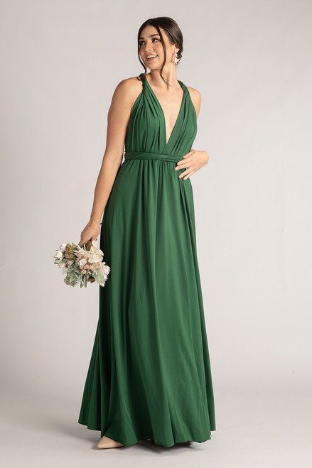 Classic Multiway Infinity Dress in Emerald Green