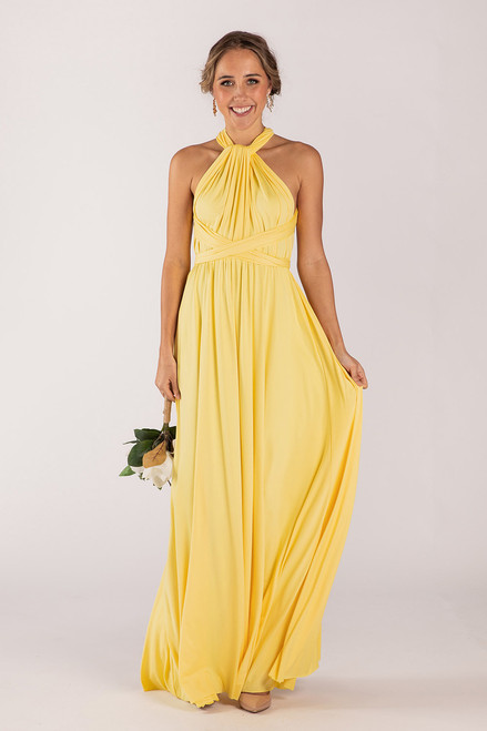 Classic Multiway Infinity Dress in Pastel Yellow
