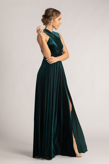 Velvet Multiway Infinity Dress in Emerald Green For Sale - Bridesmaids ...