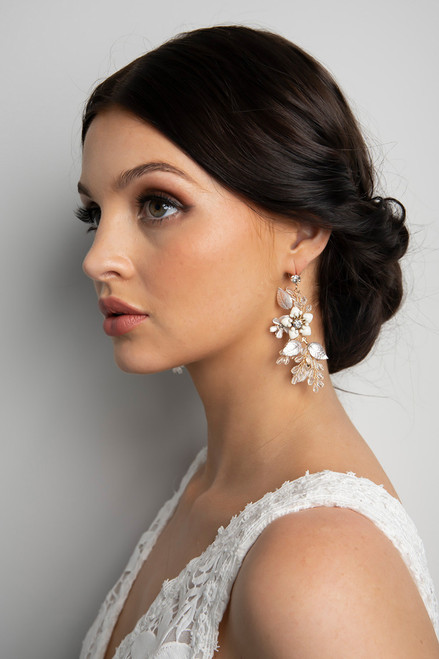 Leia Gold Bridal Earrings