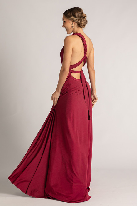 Luxe Ballgown Multiway Infinity Dress in Burgundy | Model Chic