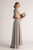 Evelyn Chiffon Short Sleeved Bridesmaid Dress in Grey