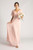 Evelyn Chiffon Short Sleeved Bridesmaid Dress in Light Pink