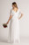 Evelyn Chiffon Short Sleeved Bridesmaid Dress in White