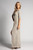 Eileen Long Sleeved Split Sequins Formal Dress in Champagne