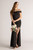 Anastasia Off Shoulder Formal Bridesmaids Dress in Black