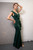 Eloise Sleeveless Split Mermaid Formal Dress in Emerald Green