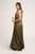 Luxe Satin Ballgown Multiway Infinity Dress in Olive Green