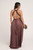 Luxe Satin Ballgown Multiway Infinity Dress in Thistle