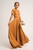 Luxe Satin Ballgown Multiway Infinity Dress in Marigold