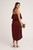 Madeline Spaghetti Strap Cocktail Dress in Burgundy