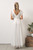 Louise Lace Sleeved Boho Wedding Dress in white