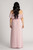 Isabelle Off Shoulder Flowy Bridesmaids Dress in Dusty Pink