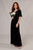 Karla Velvet V Neck Bridesmaid Dress in Black