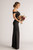 Lauren Off Shoulder Formal Bridesmaids Dress in Black