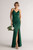 Melanie Spaghetti Strap Formal Bridesmaids Dress in Emerald Green