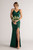 Melanie Spaghetti Strap Formal Bridesmaids Dress in Emerald Green