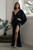 Tahlia One Shoulder Sequins Drape Formal Dress In Black - SALE