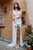 Melinda V Neck Mermaid Wedding Dress In Ivory