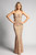 Ivy Halter Sequins Formal Dress In Champagne Gold