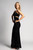 Ivy Halter Sequins Formal Dress In Black