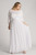 Josephine Lace Sleeved Formal Dress in White