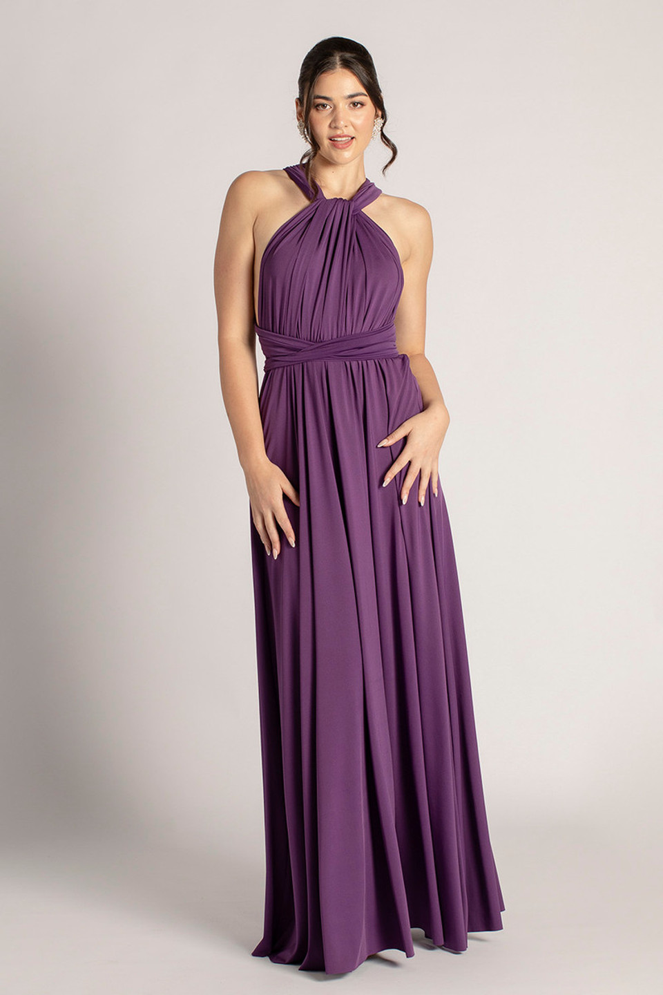 Classic Multiway Infinity Bridesmaid Dress In Dusty Purple - Formal ...
