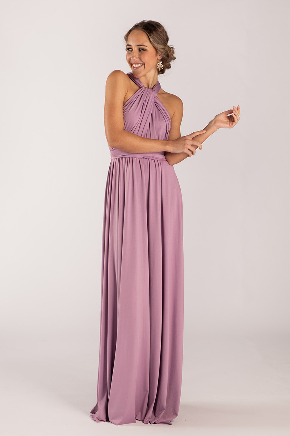 Classic Multiway Infinity Bridesmaid Dress In Dusty Purple - Formal ...