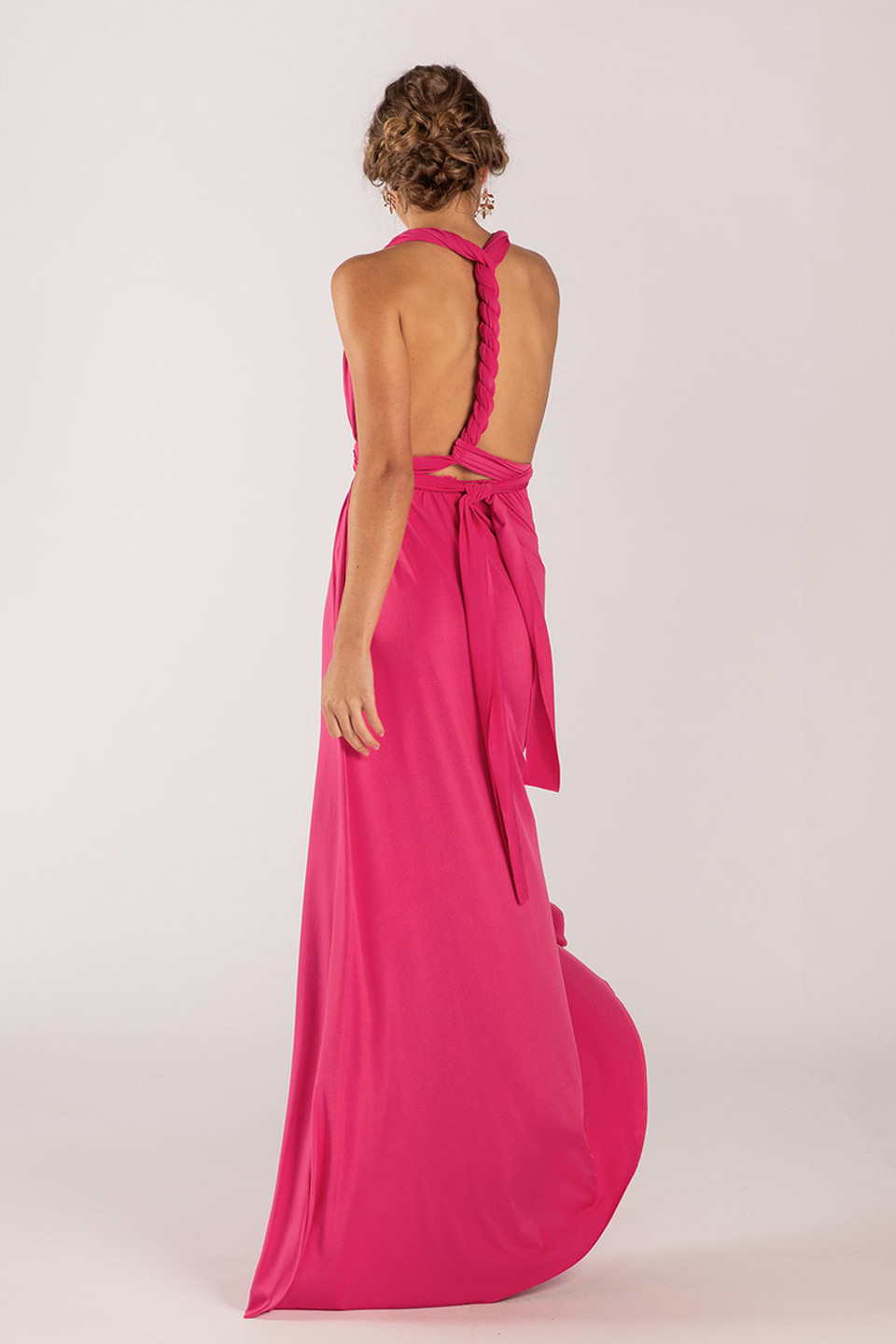 Classic Multiway Infinity Bridesmaid Dress in Hot Pink For Sale ...
