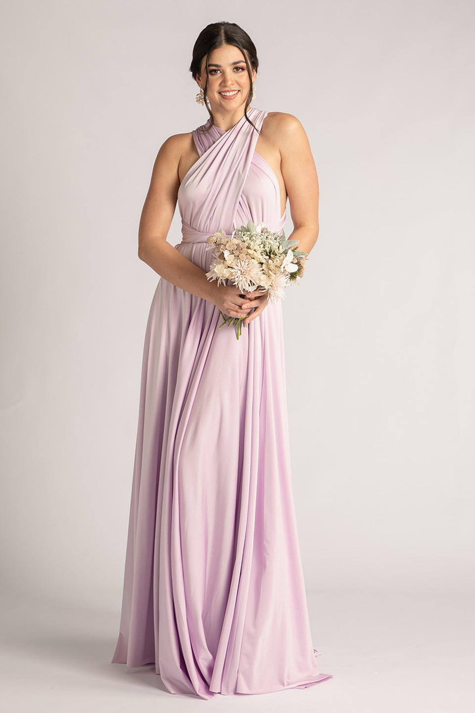 Luxe Ballgown Multiway Infinity Dress In Pastel Lilac 3557