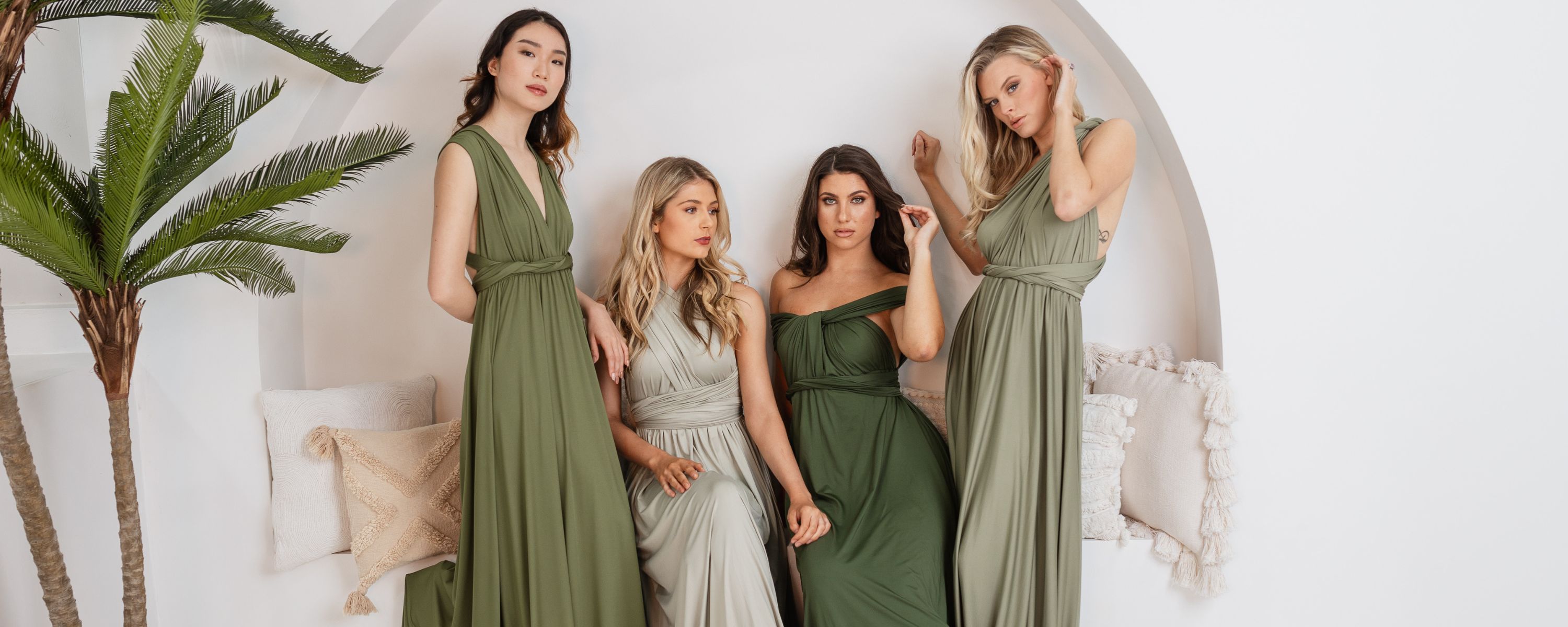 Emily Rose Olive Green Multiway Bridesmaid Jumpsuit