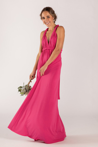 Classic Multiway Infinity Bridesmaid Dress in Hot Pink For Sale ...