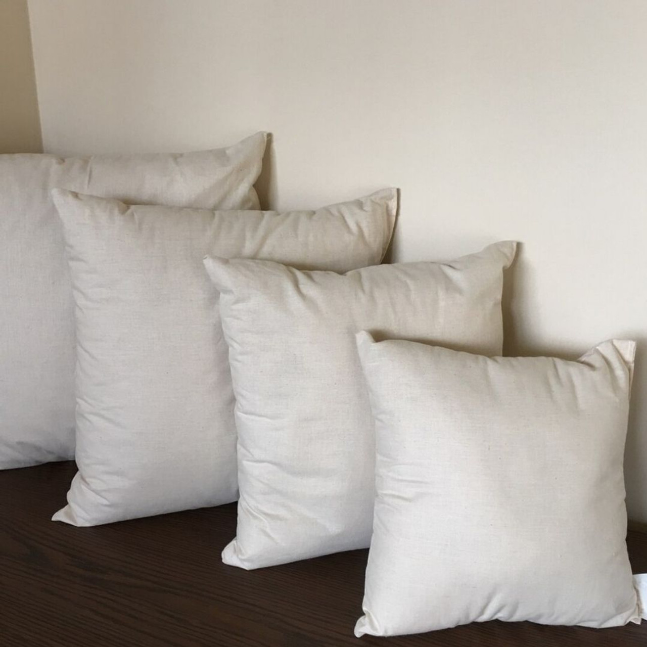 Wool Filled Pillow Inserts with Organic Cotton Covers