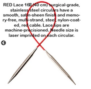 ChiaoGoo Red Lace 16" Circular Knitting Needle ChiaoGoo Red Lace 16" Circular Knitting Needle