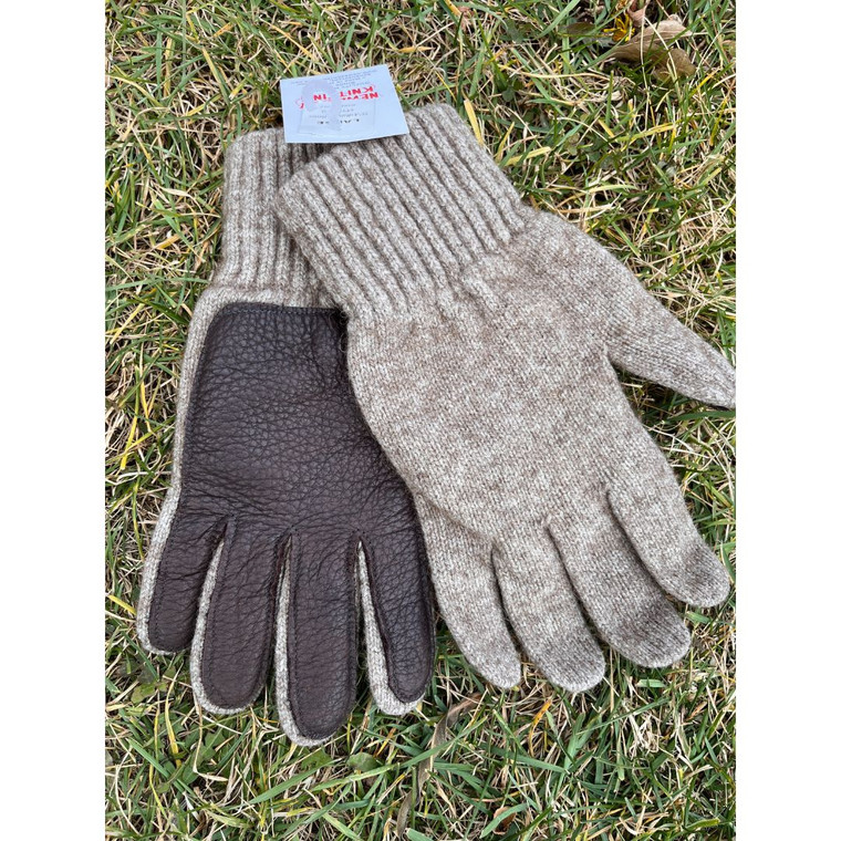 Bison and Wool Gloves with Bison Leather Palms