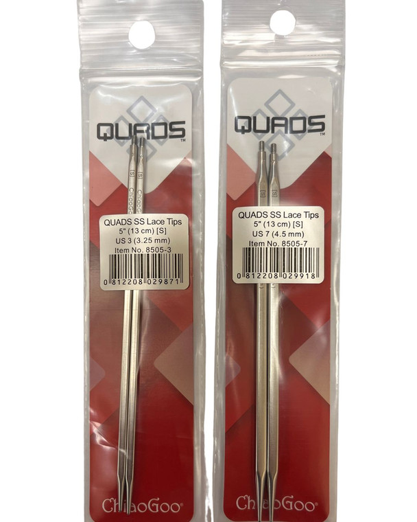 ChiaoGoo - QUADS SS Lace Circular Tips - 5 Inch
